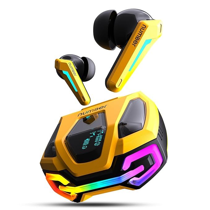 Number Super Buds GT M9 Gaming TWS Earbuds (Glass Yellow)