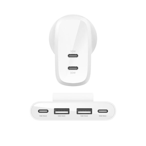 Belkin BoostCharge Pro USB-C? Wall Charger with PPS 60W + 4-Port USB Power Extender