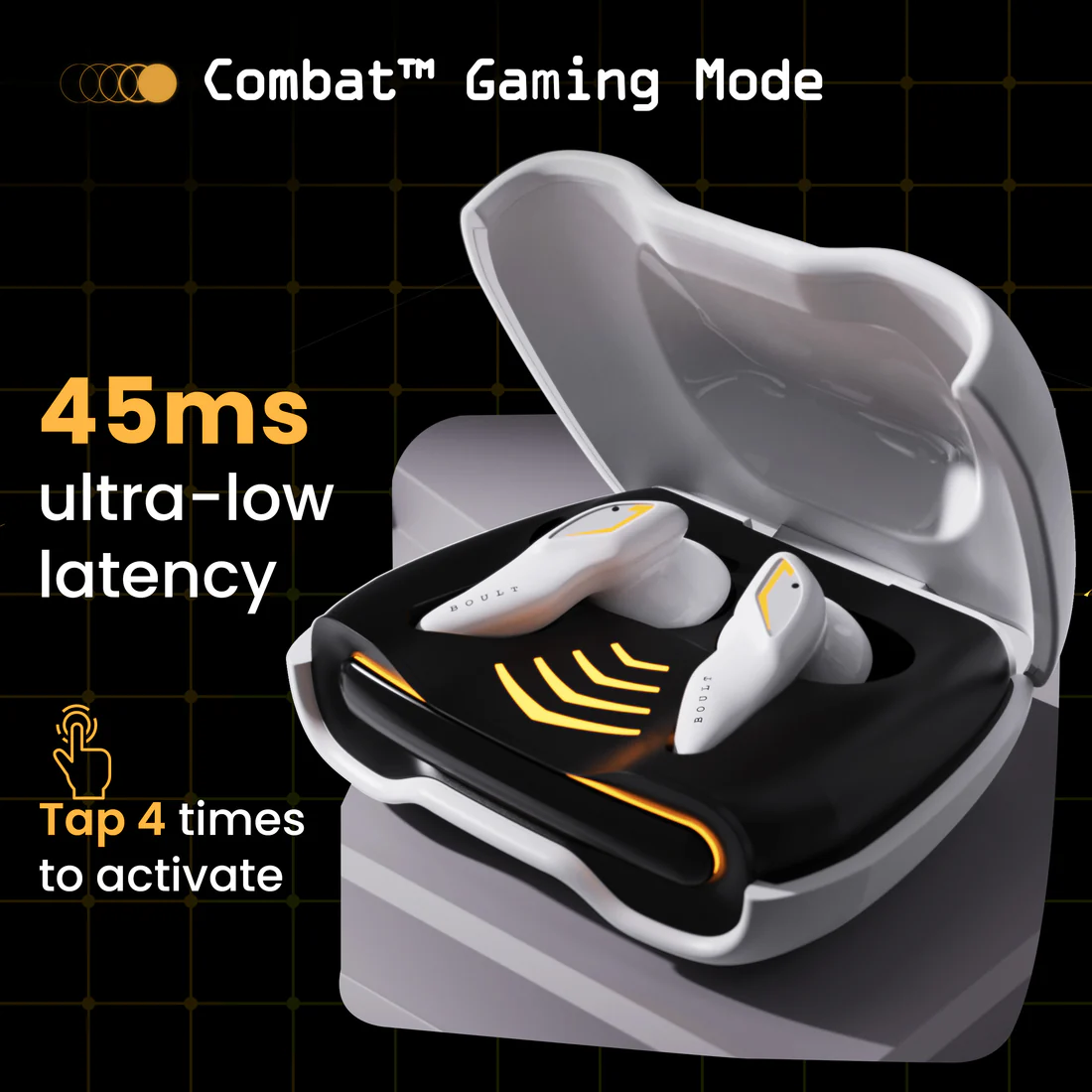 Boult Astra with Quad Mic ENC, 48Hrs Battery, Low Latency Gaming, Made in India, 5.3v Bluetooth Headset