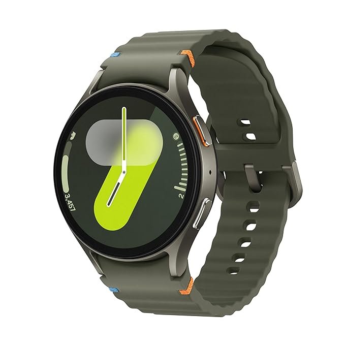 Samsung Galaxy Watch 7 (44mm, Green, BT+LTE) with 3nm Processor | Dual GPS |IP68 | HR, SpO2, BP & ECG Monitor