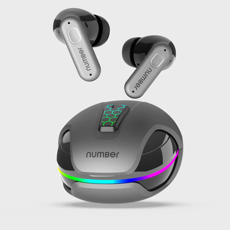 numBer Super Buds 999 ANC Truly Wireless (Steel Grey) in Ear Earbuds with 40db Active Noise Cancellation
