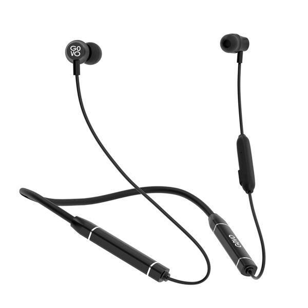 GOVO GOKIXX 620 Bluetooth Wireless Neckband in Ear Earphone - 20H Playtime, HD Mic, 10mm Drivers, Magnetic Earbuds, Lightweight & Comfortable (Platinu Total