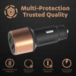 Duracell 38W Fast Car Charger Adapter with Dual Output. Quick Charge, Type C PD 20W & Qualcomm Certified 3.0 Compatible for iPhone, All Smartphones, T Total - Image 2