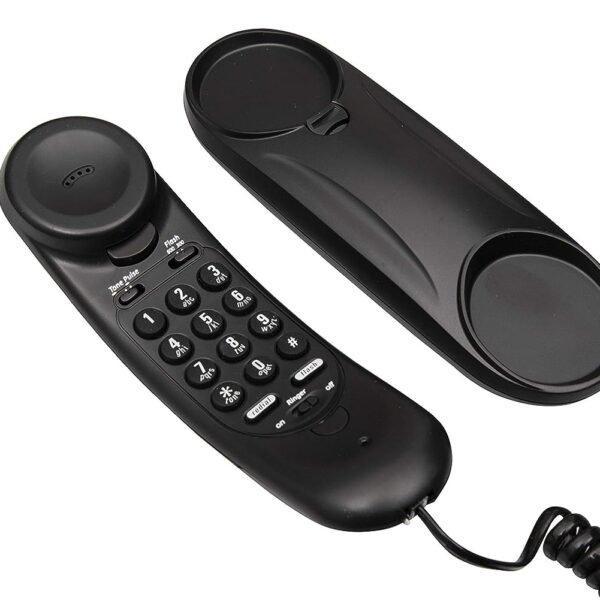 Beetel B26 Corded Slim Landline Phone,Ringer Volume Control,Wall/Desk Mountable,Ringer On/Off Switch,Clear Call Quality,Compact Design,Tone Pulse/Flas
