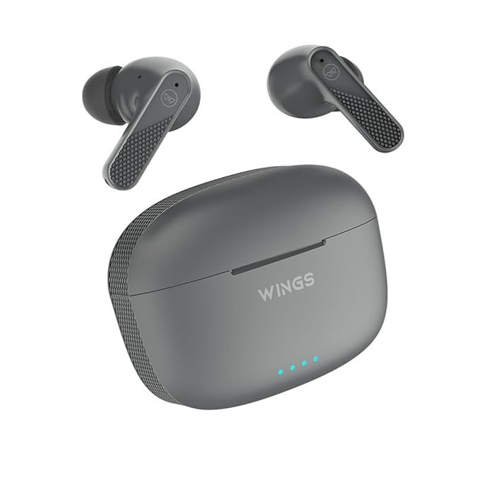 Wings Flobuds 400 Made in India High Fidelity lifestyle earbuds, Wireless Bluetooth 5.3, 50 Hrs Playtime with 10 hours