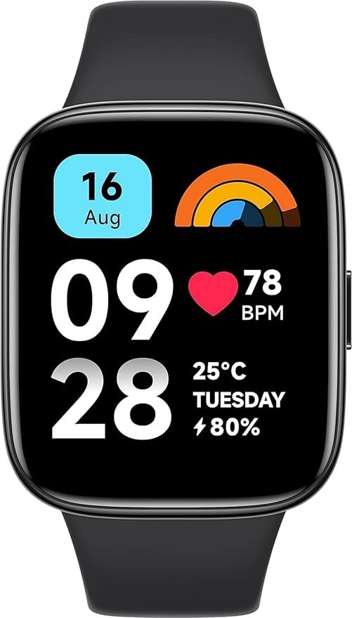 Xiaomi Redmi Smart Watch 3 Active Black| 1.83 Inch Big LCD Display, 5ATM Water Resistant