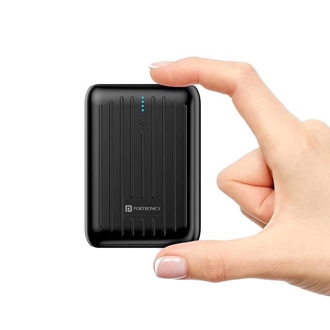 Portronics Zapcell 10k 10000mAh 22.5W Pocket Size Nano Powerbank with Compact