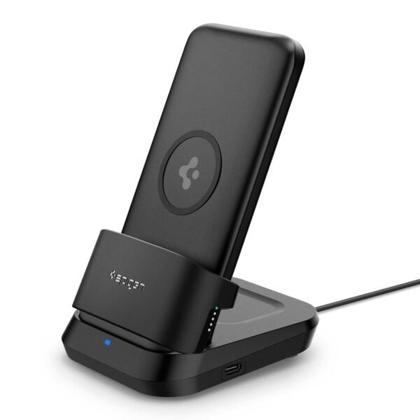Spigen 5in1 10000mAh Wireless Power Bank with USB-C Dual Charging Dock for Airpods and Smartwatches, Lithium Polymer