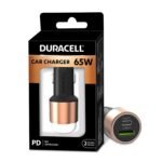 Duracell 65W Fast Car Charger Adapter with Dual Output - Image 2