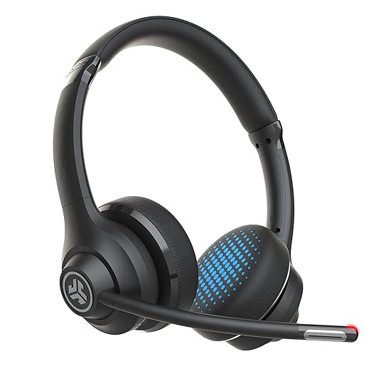 JLab Go Work Wireless On Ear Headsets with Microphone - 45+ Playtime
