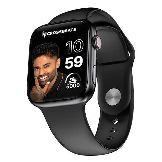 CrossBeats Ignite S5 1.96" with 368x448 Pixels BT Calling 100+ Sports Mode 500+ Watch Faces Smartwatch