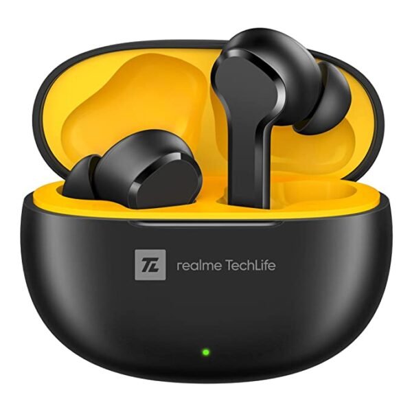 realme TechLife Buds T100 Bluetooth Truly Wireless in Ear Earbuds with mic, AI ENC for Calls, Google Fast Pair, 28 Hours Total Playback with Fast Char Total