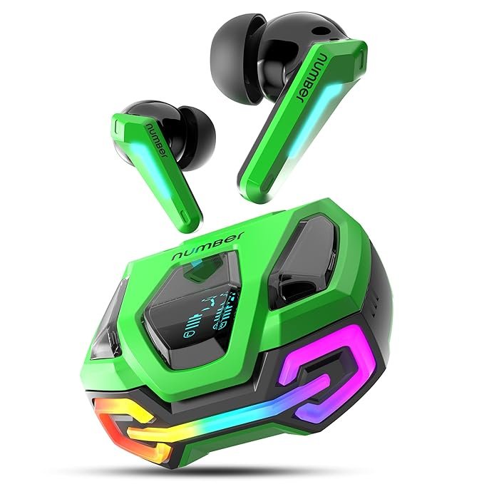 Number Super Buds GT M9 Gaming TWS Earbuds (Glass Green)
