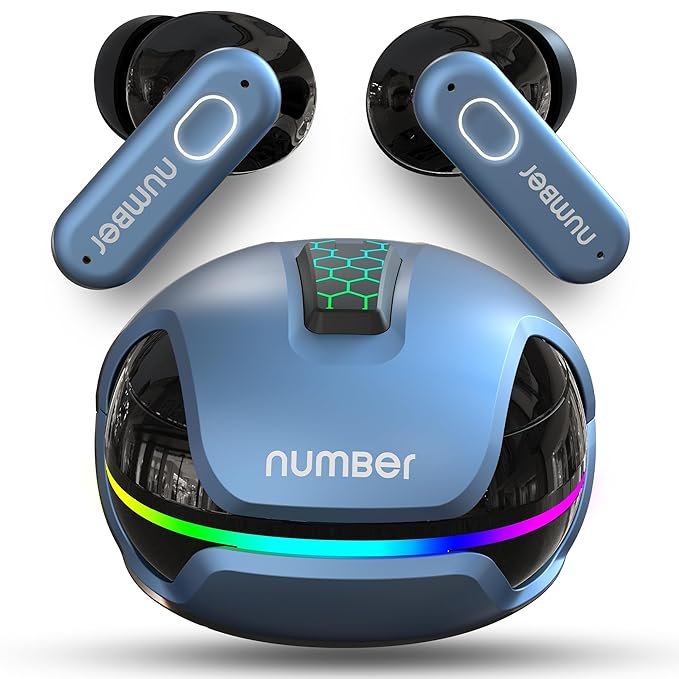 numBer Super Buds 999 ANC Truly Wireless (Steel Blue) in Ear Earbuds with 40db Active Noise Cancellation