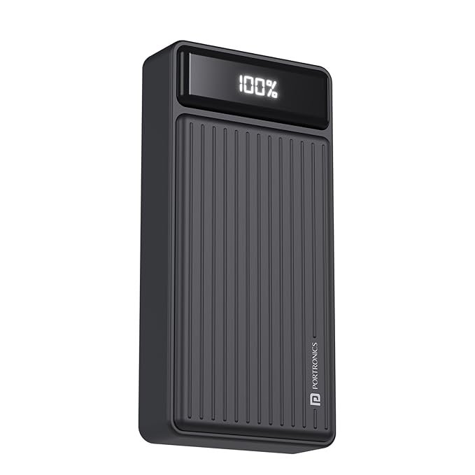 Portronics Luxcell B 20K Advanced 20000 mAh Power Bank with 22.5W Max Output, LED Indicator, 22.5w