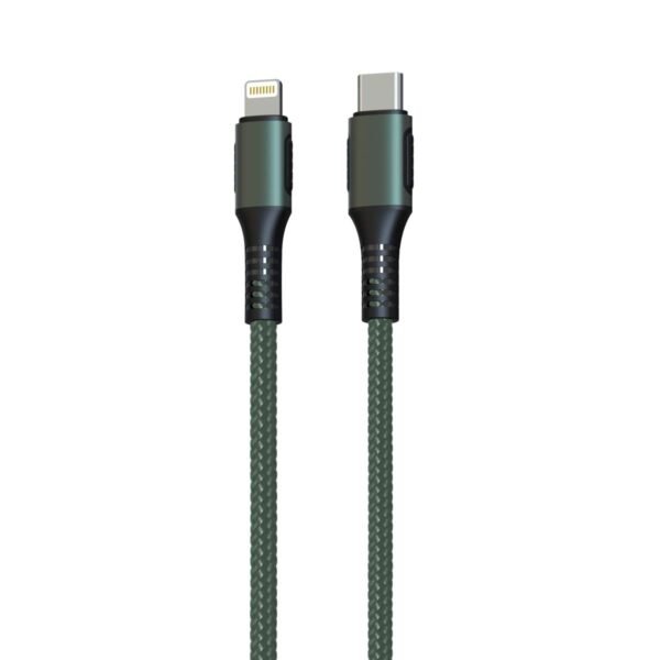 Portronics Konnect CL 20W POR-1067 Type-C to 8 Pin USB 1.2M Cable With Power Delivery & 3A Quick Charge Support, Nylon Braided For All Type-C and 8 Pi Total