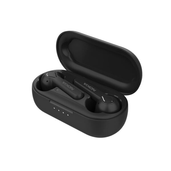 Nokia Lite Bluetooth Truly Wireless in Ear Earbuds with Mic Compatible, Enhanced Bass, Comfortable Fit,36 Hours Playback (Blue) Bh-205
