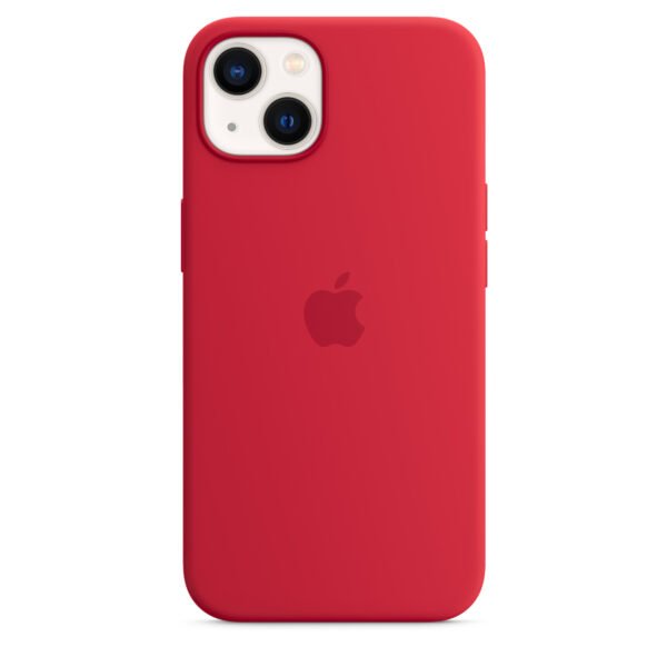 Apple Silicone Case with MagSafe (for iPhone 13) - (Product) RED