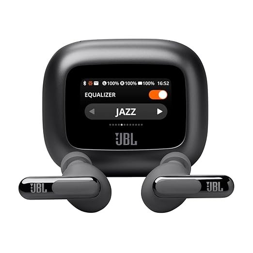 JBL New Launch Live Beam 3 TWS,Hi-Res Audio True ANC Earbuds,Smart Case with Touch Display,48H Playtime,Wireless Charging