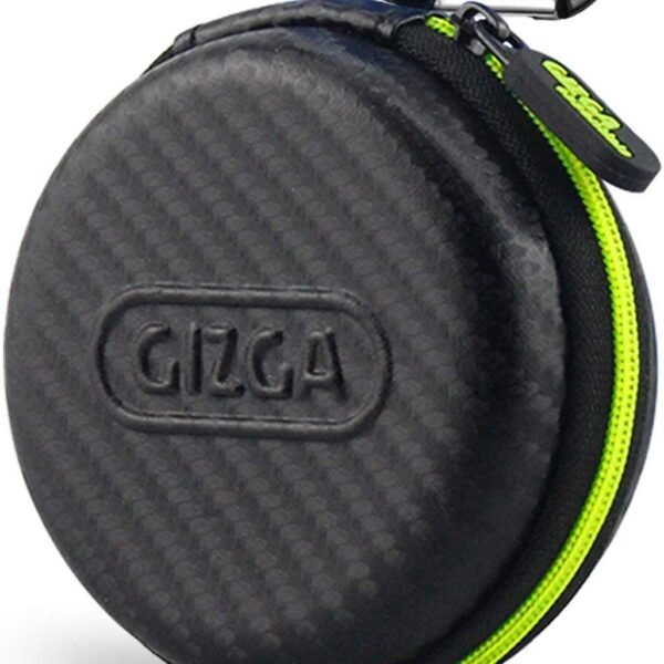 GIZGA essentials Shock-Proof Carbon Fibre, Soft Fabric, Mesh Pocket Carrying Case for Headphones, Multi-Purpose Pocket (small)