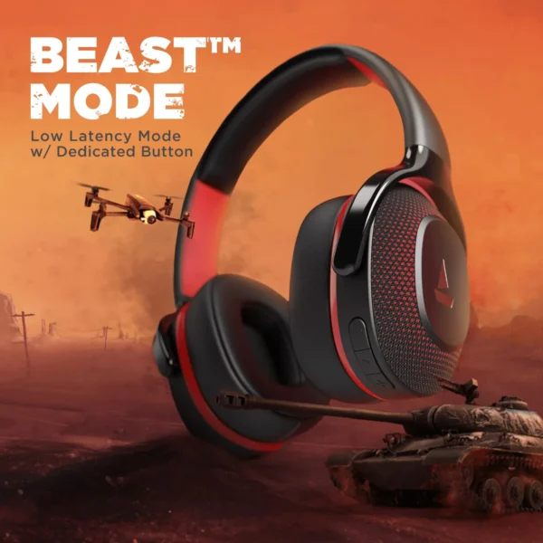 boAt Rockerz 425 Bluetooth Wireless Over Ear Headphones with Mic Signature Sound, Beast Mode